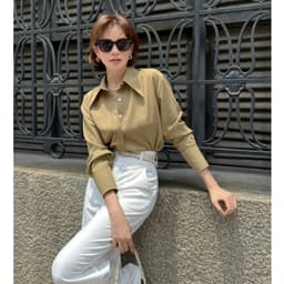 Thumbnail BBSTORE'S Áo Sơ Mi Tay Dài Form Rộng Hiện Đại Và Cá Tính - A3665 4