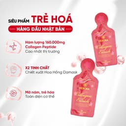 Thumbnail Nước uống bổ sung Collagen Hebora Collagen Enrich Damask Rose Water - Hộp 28 túi 4