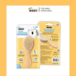Thumbnail Baby Moby Lược chải tóc massage cán gỗ cao cấp dành cho bé 1