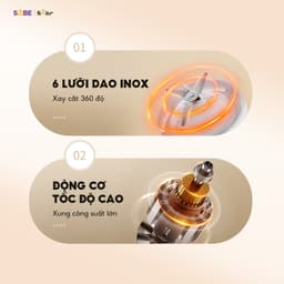 Thumbnail Máy Xay Sinh Tố 1.5L Bear Xay Đa Năng 2 Cối Xay Xay Hoa Quả Xay Sinh Tố Xay Thịt Xay Hạt Xay Đá Mịn Làm Nước Ép MX15L 4
