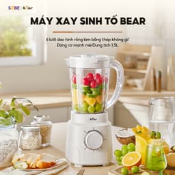 Thumbnail Máy Xay Sinh Tố 1.5L Bear Xay Đa Năng 2 Cối Xay Xay Hoa Quả Xay Sinh Tố Xay Thịt Xay Hạt Xay Đá Mịn Làm Nước Ép MX15L 2
