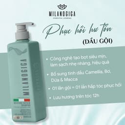 Thumbnail Bộ Dầu Gội Phục hồi hư tổn Milanogica  355ml/725ml phủ bóng siêu mềm mượt hương nước hoa 2