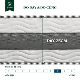 Thumbnail Nệm Lò Xo Gel Mát Cao Cấp Dày 25cm Zinus - 10in Gel-Infused Memory Foam Hybrid Spring Mattress 4