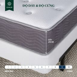 Thumbnail Nệm Lò Xo Độc Lập Cao Cấp Dày 25cm Zinus - 10in Extra Firm Spring Mattress 2