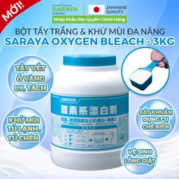 Thumbnail Bột tẩy trắng,sát khuẩn và khử mùi SARAYA OXYGEN BLEACH dùng men sứ, bát đĩa ly, quần áo, lồng máy giặt, bình sữa trẻ em 4