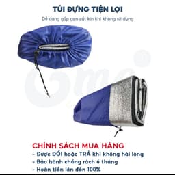 Thumbnail Chiếu ngủ văn phòng buổi trưa ❌TẶNG KÈM TÚI❌, Tấm thảm trải lót bạc gấp gọn cách nhiệt đơn đôi loại lớn ETAMI 1