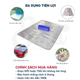 Thumbnail Chiếu ngủ văn phòng buổi trưa ❌TẶNG KÈM TÚI❌, Tấm thảm trải lót bạc gấp gọn cách nhiệt đơn đôi loại lớn ETAMI 2