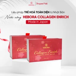 Thumbnail COMBO 2 Nước uống Hebora Collagen Enrich Damask Rose Water 500ml Dạng 28 túi 2