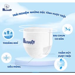 Thumbnail Bỉm Tã Quần HLOVEM Mỏng Nhẹ, Thoáng Mát, Siêu Thấm Hút 50 Miếng Size M/L/XL/XXL/XXXL/4XL/5XL 2