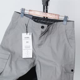 Thumbnail Quần cargo Nam kaki co giãn KQSTYLING form relaxed fit cotton mềm min premium xám nhạt 2