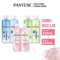 Thumbnail Combo Dầu Gội Và Dầu Xả PANTENE Micellar Hoa Hồng/ Tảo Biển / Hoa Súng - Chai 530ML x2 2