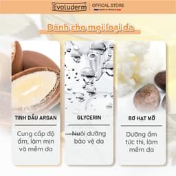 Thumbnail Gel tắm dưỡng dịu nhẹ cho da Evoluderm tinh chất Argan và Bơ Hạt Mỡ 500ml 1