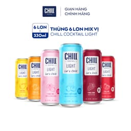 Thumbnail Thùng 6 lon Chill Cocktail mix vị 330ml/lon 1