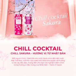 Thumbnail Thùng 12 lon Chill Cocktail Sakura vị Dưa hấu Sake 250ml 1