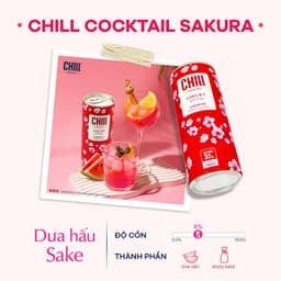 Thumbnail Thùng 12 lon Chill Cocktail Sakura vị Cam Yuzu Sake 250ml 2