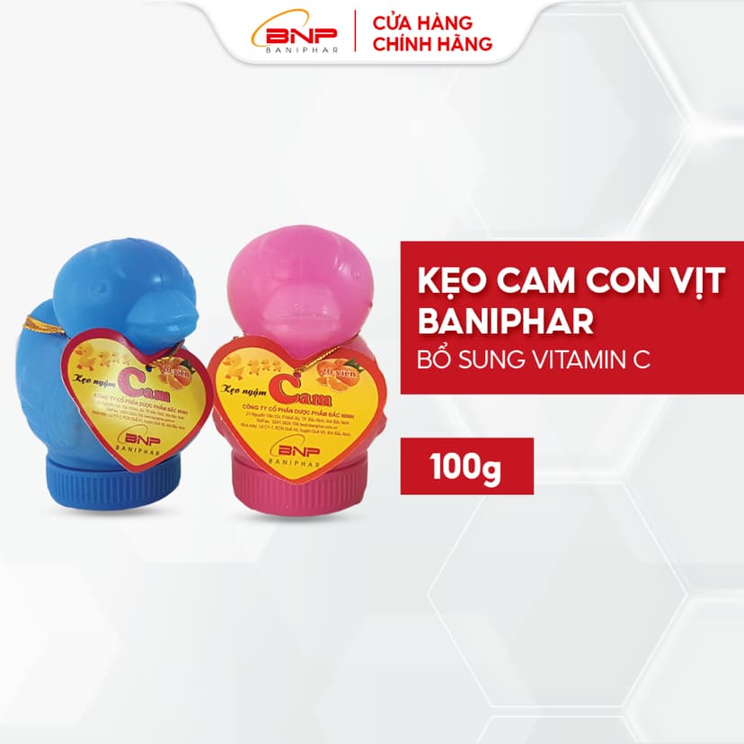 Ảnh Viên kẹo ngậm bổ sung vitamin C vị cam con vịt BANIPHAR 100gr 1