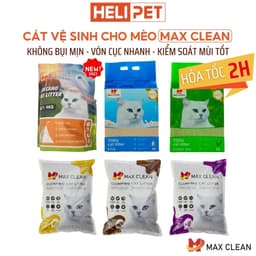 Thumbnail Cát Vệ Sinh Cho Mèo Cao Cấp Khử Mùi Vượt Trội Siêu Vón Cục Siêu Ít Bụi - Max Clean 1