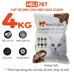 Thumbnail Cát Vệ Sinh Cho Mèo Max Clean Hương CAFE 4Kg Siêu Vón Siêu Ít Bụi - HeLiPet 2