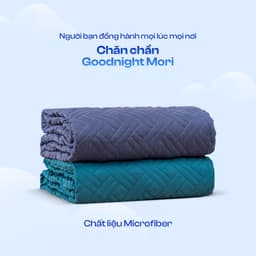 Thumbnail Chăn Goodnight Mori Mềm Mịn Thoáng Mát, Màu Đơn Sắc Nhẹ Nhàng Kháng Khuẩn Tự Nhiên 160x200cm Vua Nệm 3