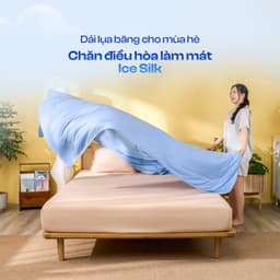 Thumbnail Chăn Điều Hòa Làm Mát Amando Ice Silk Lõi Bông Mỏng Nhẹ Mềm Mịn Thoáng Mát Dễ Dàng Vệ Sinh Vua Nệm 2