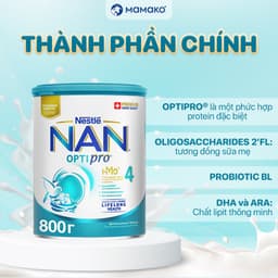 Thumbnail Sữa Nan Nga HMO Optipro Số 4 Mamako Bổ Sung Dinh Dưỡng Cho Bé >18M Hộp 800g 4