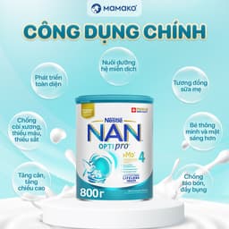 Thumbnail Sữa Nan Nga HMO Optipro Số 4 Mamako Bổ Sung Dinh Dưỡng Cho Bé >18M Hộp 800g 3