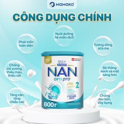 Thumbnail COMBO 6 Sữa Nan Nga HMO Optipro Số 2 Mamako Bổ Sung Dinh Dưỡng Cho Bé 6-12M Hộp 800g 4