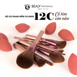 Thumbnail TRANG ĐIỂM CÁ NHÂN 12C CỔ TÍM CÁN NÂU + TÚI 1