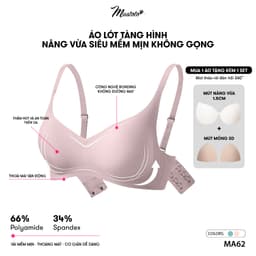 Thumbnail Áo Lót Tàng Hình Mustoto Không Gọng Mút Nâng Vừa Tự Nhiên Mềm Mát (MA62) 4