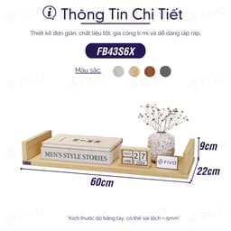 Thumbnail Kệ Sách Gỗ Treo Tường Chữ U FIVO FB43 Gỗ Dày Chống Ẩm, Sản Phẩm Vừa Treo Tường Vừa Có Thể Để Bàn, Phù Hợp Mọi Không Gian 1
