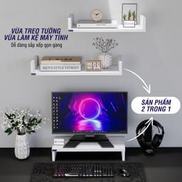 Thumbnail Kệ Sách Gỗ Treo Tường Chữ U FIVO FB43 Gỗ Dày Chống Ẩm, Sản Phẩm Vừa Treo Tường Vừa Có Thể Để Bàn, Phù Hợp Mọi Không Gian 2