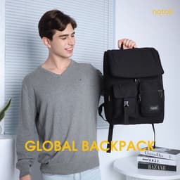 Thumbnail Balo laptop 15 6 inch thương hiệu NATOLI, cặp đi học nam chống sốc chống nước tốt Global Backpack B8 3