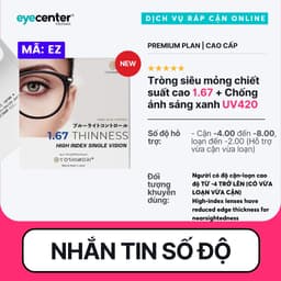 Thumbnail Tròng kính cận viễn loạn có độ Eye Center mắt kính chống ánh sáng xanh chống xước chống UV đổi màu đi nắng 3