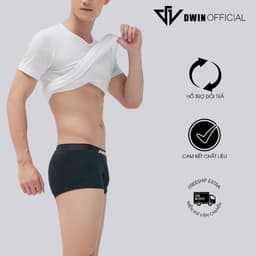 Thumbnail Combo 3 quần lót nam DWIN sịp đùi kháng khuẩn cao cấp boxer vải thun lạnh co dãn 4 chiều 2.0 4