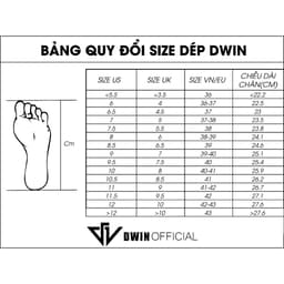 Thumbnail Dép quai ngang nam nữ slipper DWIN đen fullbox local brand 1.0 2