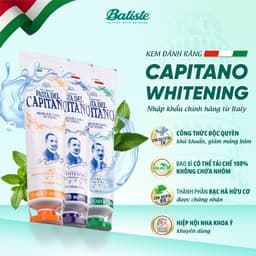 Thumbnail Kem Đánh Răng Trắng Răng Capitano Toothpaste Italy Giải Quyết Các Vấn Đề Răng Miệng, Trắng Sáng Tự Nhiên 75ml 1