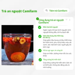 Thumbnail Trà an nguyệt Camifarm giúp điều hòa kinh nguyệt, giảm đau bụng kinh, hoa mắt, chóng mặt 1