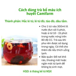 Thumbnail Trà bổ máu ích huyết Camifarm - bổ máu - mát gan - thanh nhiệt giải độc 2