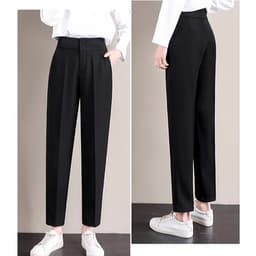 Thumbnail Quần baggy nữ công sở lưng cao 2 nút THOCA HOUSE quần tây nữ chuẩn form cao cấp tôn chân dài 2