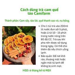 Thumbnail Trà Cam Quế Táo Camifarm thanh lọc cơ thể, thơm miệng, hỗ trợ giảm cân, tăng cường sức đề kháng 2