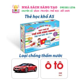 Thumbnail Thẻ học thông minh 16 chủ đề, Thẻ Flashcard Glenn Doman Khổ A5, Chống Thấm Nước, Thẻ Học A5 1