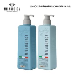 Thumbnail Bộ Dầu Gội Xả Giảm Gàu sạch ngứa da đầu Milanogica  355ml/725ml sạch bã nhờn, ngăn ngừa gàu tái phát hương nước hoa 2