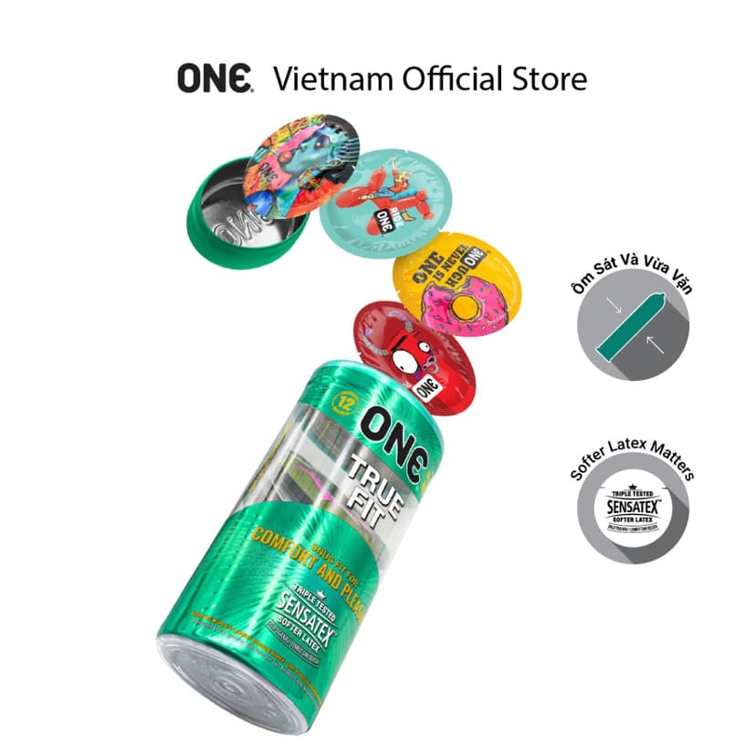 Ảnh Bao Cao Su ONE của Mỹ One True Fit size 49mm ôm sát thoải mái dễ chịu Hộp 3-12 cái 4