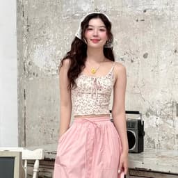 Thumbnail Áo Croptop 2 Dây Thun Rút Kiểu Dáng Thời Trang Hàn Quốc Nhiều Màu GAGO Brand GA4120 1