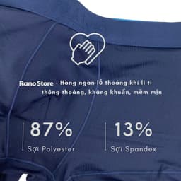 Thumbnail Combo 5 quần lót nam đùi boxer RANO vải thun lạnh mềm mại cao cấp co dãn 4 chiều thoáng khí cạp lưng to 3.5cm 4