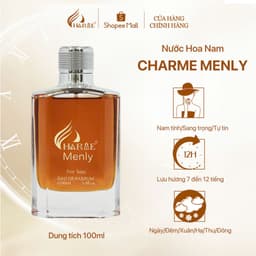 Thumbnail Nước Hoa Nam Charme Menly 100ml Chính Hãng, Nhóm Hương Gỗ Cay, Phong Cách Nam Tính, Lịch Lãm 3