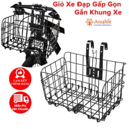 Thumbnail Giỏ gắn xe đạp đựng đồ đa năng bền bỉ - giỏ treo xe đạp chịu lực tốt hãng Amalife 1