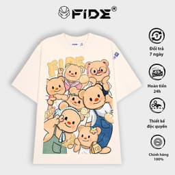 Thumbnail Áo thun FIDE TEDDY phông unisex form rộng local brand nam nữ cổ tròn oversize AT94 2