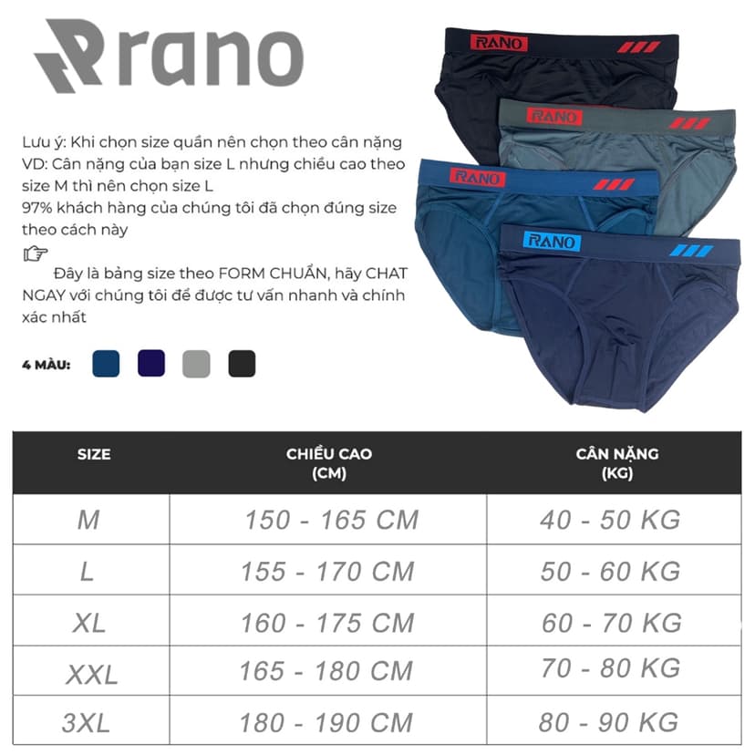 Ảnh Combo 5 quần lót nam vải lưới tam giác Rano thoáng khí co dãn 4 chiều thoáng mát mềm mại thông hơi cao cấp 2