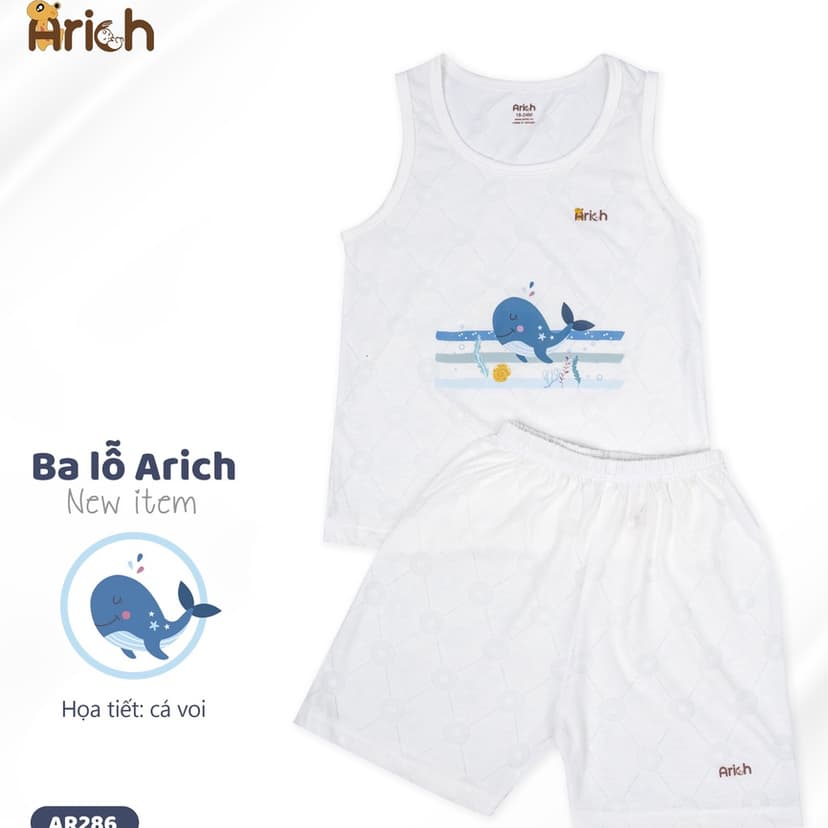 Ảnh Ba lỗ thông hơi vải sợi tre họa tiết đáng yêu cho Bé size từ 6 tháng-5 tuổi 4